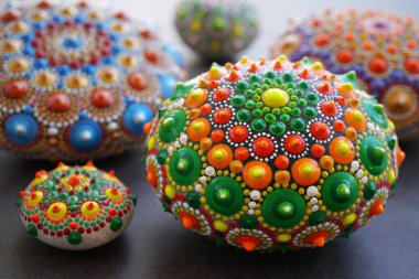beautiful hand painted mandala stones