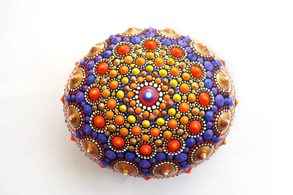 Vacker Handmålade Mandala Isolerad — Stockfoto