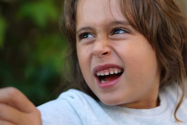 Young Girl Years Old Smiling Laughing — Stock Photo, Image