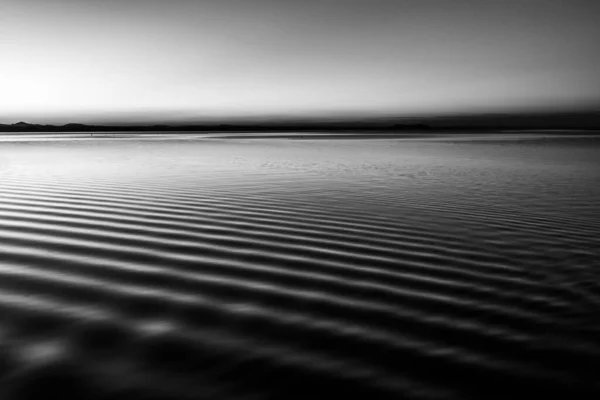 Beautiful Sharp Water Ripples Trasimeno Lake Umbria Italy Dusk — Stock Photo, Image