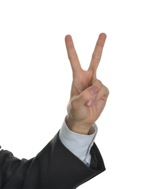 Hand making popular symbol