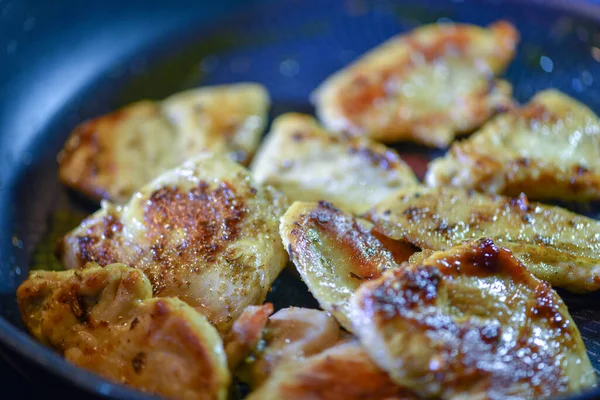 Carne Frita Sabrosa Plato Con Picante — Foto de Stock