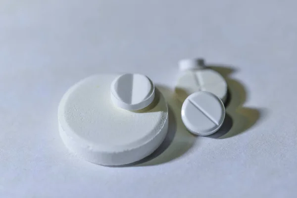 Tablety Virus Chránit Pilulky Bílé Medicíny Vědec — Stock fotografie