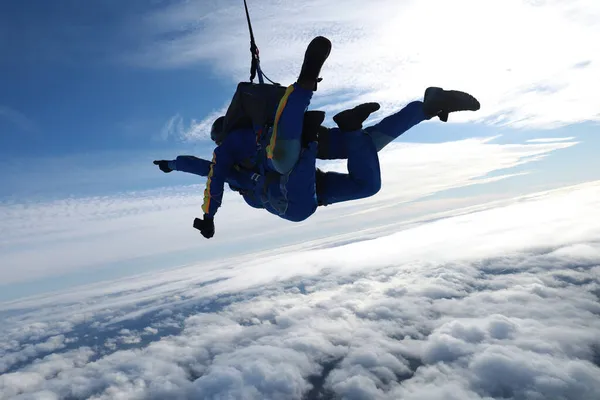 Skydiving Tandem Hopp Skyn — Stockfoto