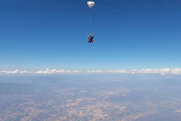 Skydiving Salto Tandem Queda Céu Fotos De Bancos De Imagens