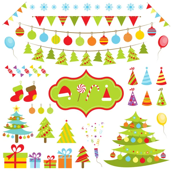 Bir dizi Noel elementi