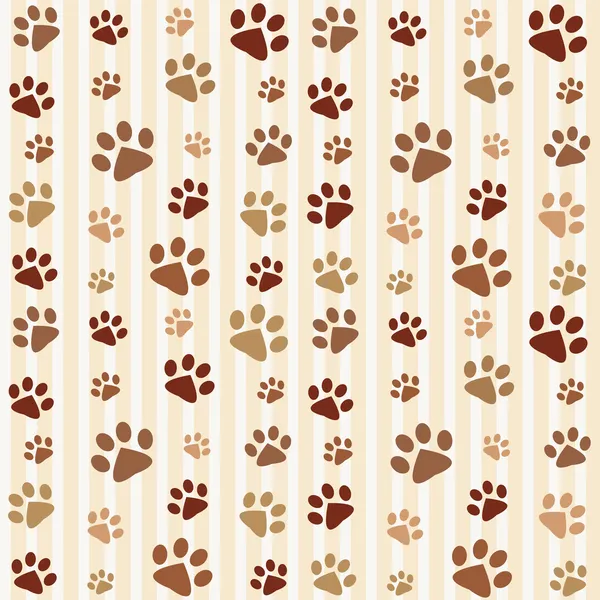 Brown footprints seamless pattern — Stock Vector