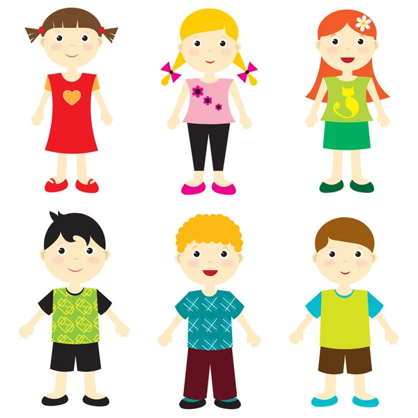 Vector happy kids — Stock Vector