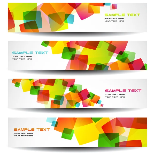 Banners horizontais vetoriais — Vetor de Stock