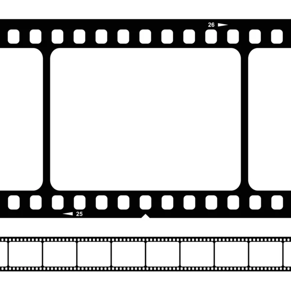 Tira de película de 35mm en blanco — Vector de stock