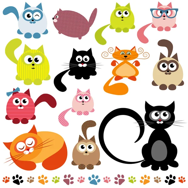 Set of cats — Stock Vector