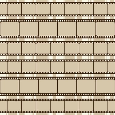 film şeritleri ile kahverengi retro arka plan