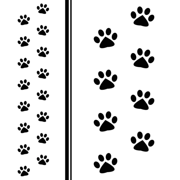 Empreintes de pattes animales — Image vectorielle