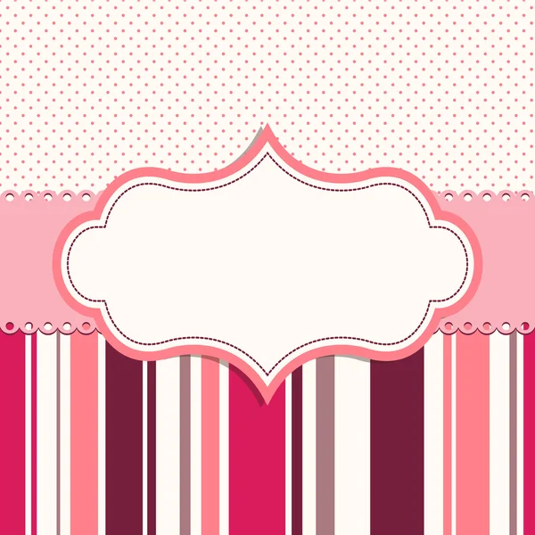 Pink frame for greeting card Stock Vector