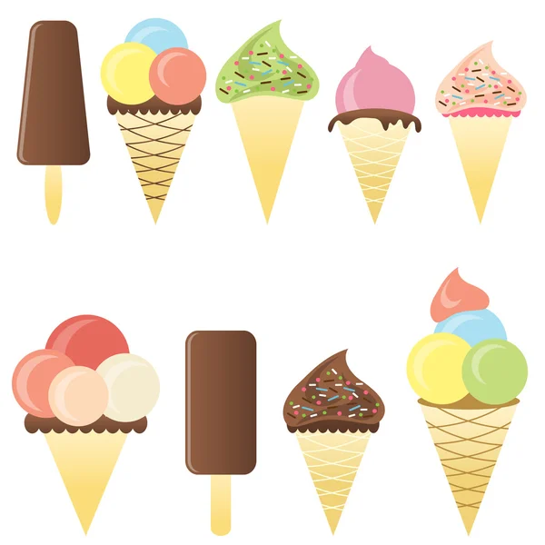 Set de helados — Archivo Imágenes Vectoriales