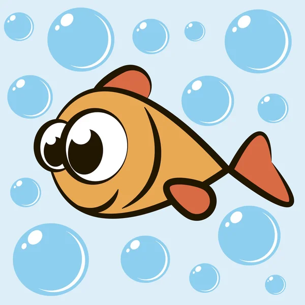 Schattig vis — Stockvector