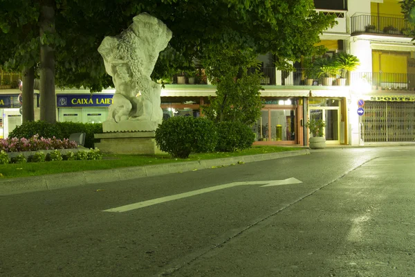 Night streets gorodaTossa De Mar — Stock Photo, Image