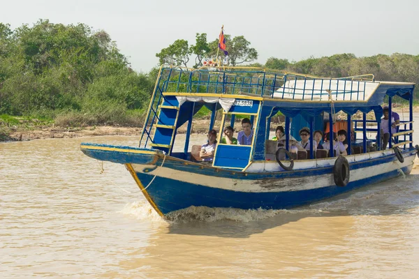 Camboja. Rio Tonselap — Fotografia de Stock