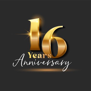 16 Yıl Yıldönümü Altın Logoti Numarası