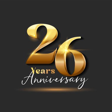 26 Yıl Yıldönümü Altın Logoti Numarası