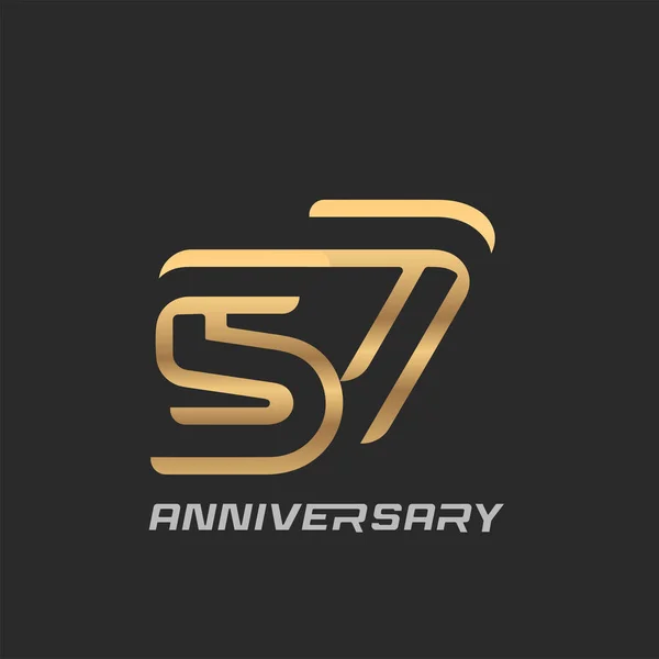 Years Anniversary Celebration Logotype Elegant Modern Number — Stock Vector