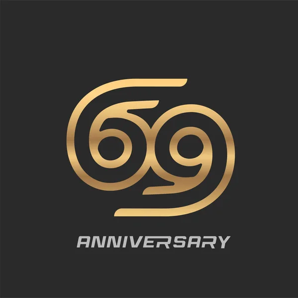 Anos Logotipo Celebração Aniversário Com Número Moderno Elegante —  Vetores de Stock