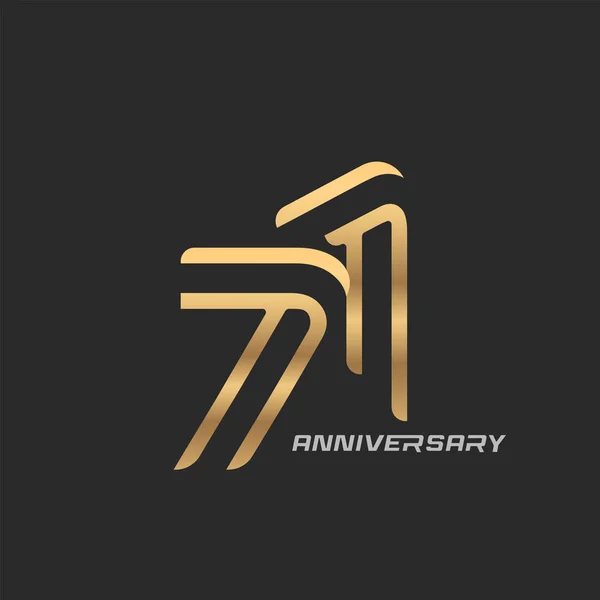 Anos Logotipo Celebração Aniversário Com Número Moderno Elegante — Vetor de Stock