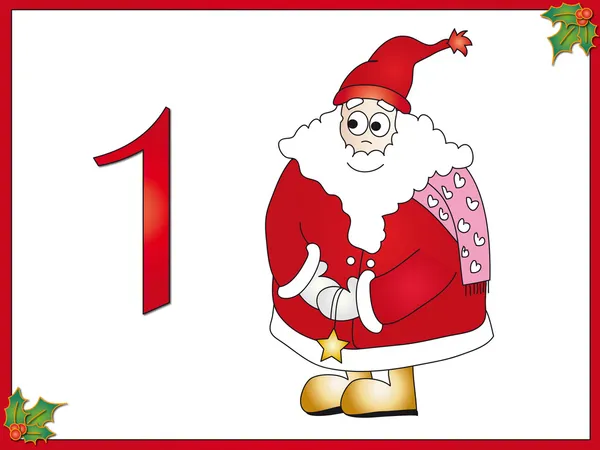 12 dagen van Kerstmis: 1 Santa Claus — Stockfoto