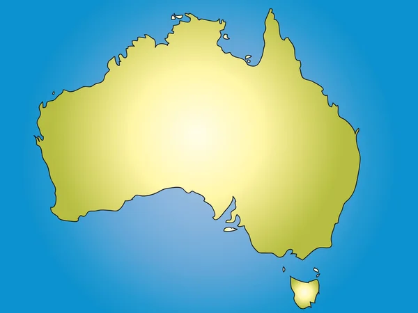 Australia Mapa — Zdjęcie stockowe