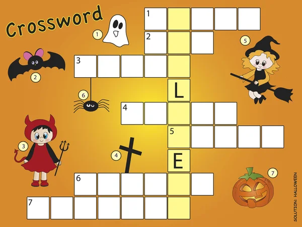 Crossword halloween — Stock Photo, Image