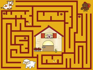 çocuklar için labirent