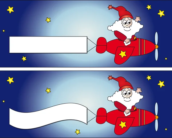 Weihnachtsmann-Flugzeug — Stockfoto