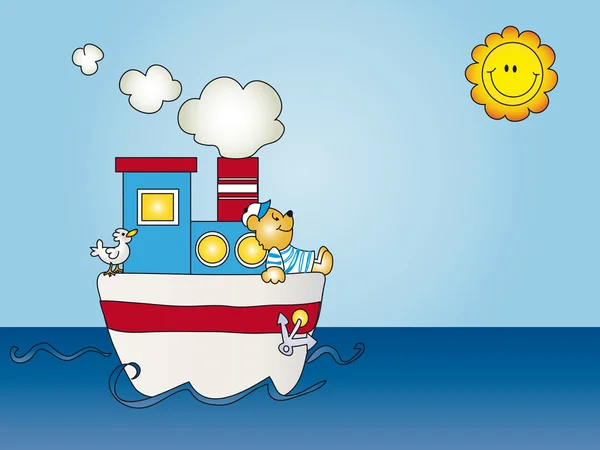 Seascape cartoon — Stockfoto