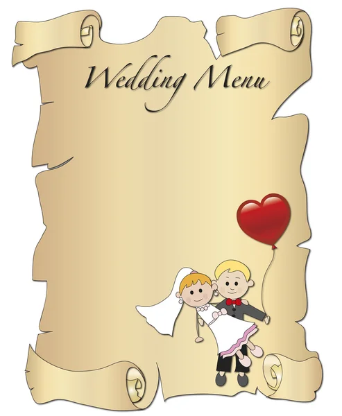 Wedding menu — Stock Photo, Image