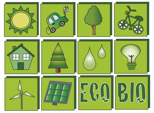 Ecology icons — Stock Photo, Image