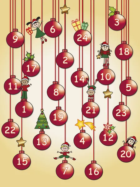 Adventskalender — Stockfoto