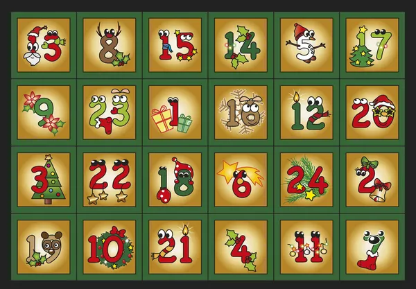 Adventskalender — Stockfoto