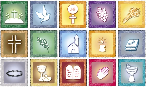 Religie pictogrammen — Stockfoto