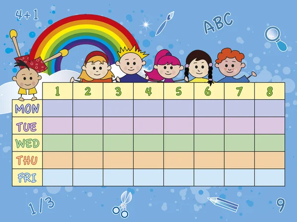 School timetable — Stock Photo, Image