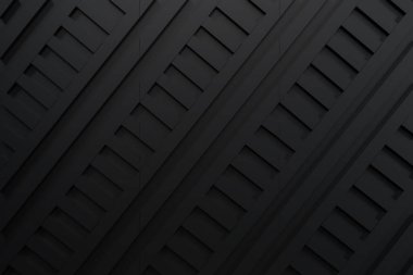 Black abstract background, Grunge surface,Modern shape concept, 3d Rendering.