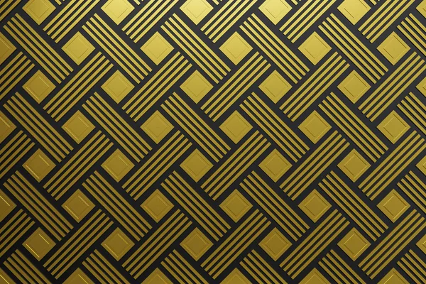 Gold and Black abstract background, Grunge surface,Modern shape concept, 3d Rendering.