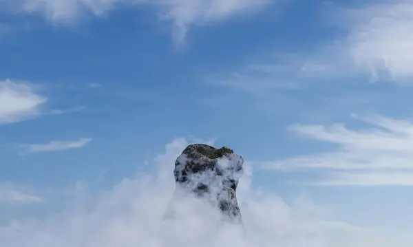 Fondo Podio Belleza Natural Para Exhibición Productos Con Fondo Cielo — Foto de Stock