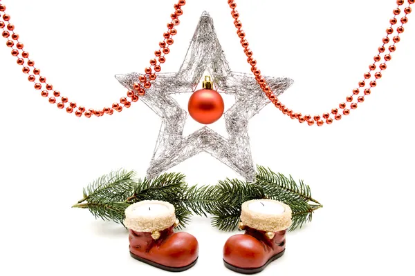 Weihnachtskugel mit Stern — Stockfoto