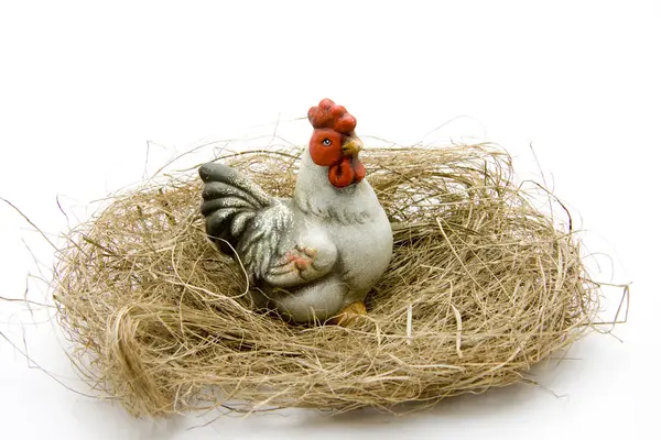 Egg in Straw — Stock Photo, Image