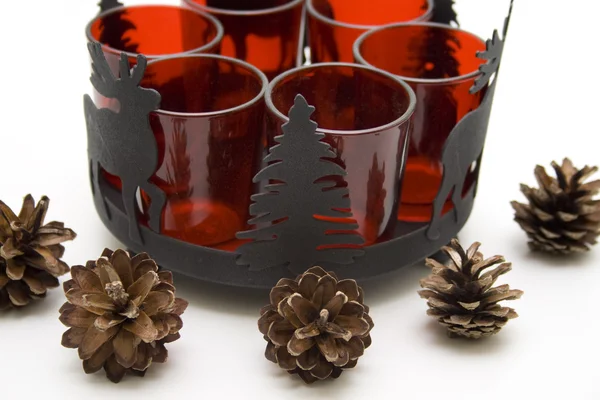 Tea warmer candle glass — Stock Photo, Image