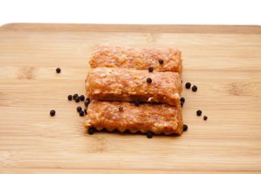 Ham? evapi ahşap plaka üzerinde