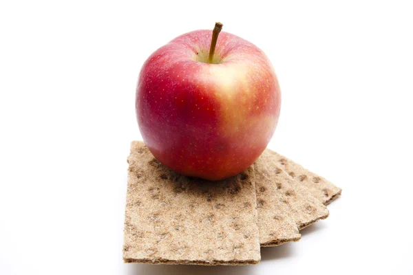 Knäckebröd med äpple — Stockfoto