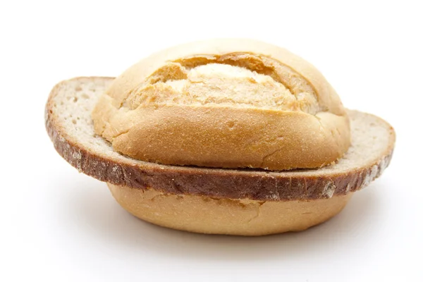 Rotolo di pane e pane — Foto Stock