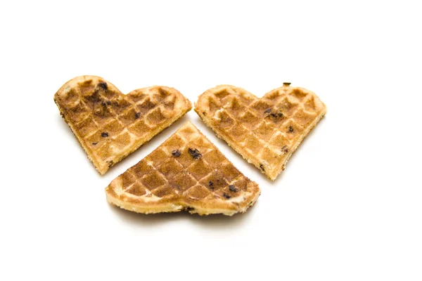 Fresh heart waffles — Stock Photo, Image