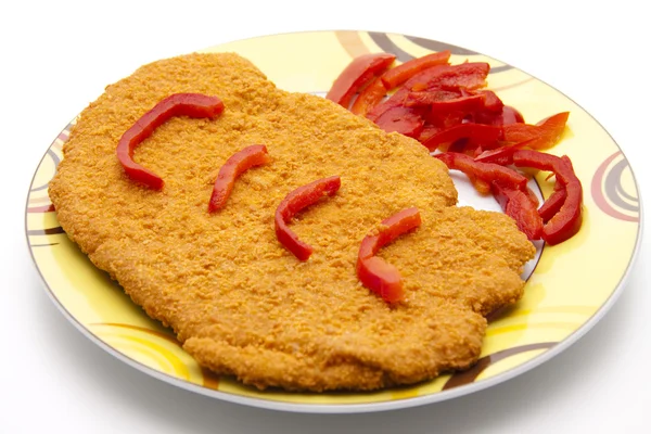 Schnitzel mit Pfeffer — Stockfoto